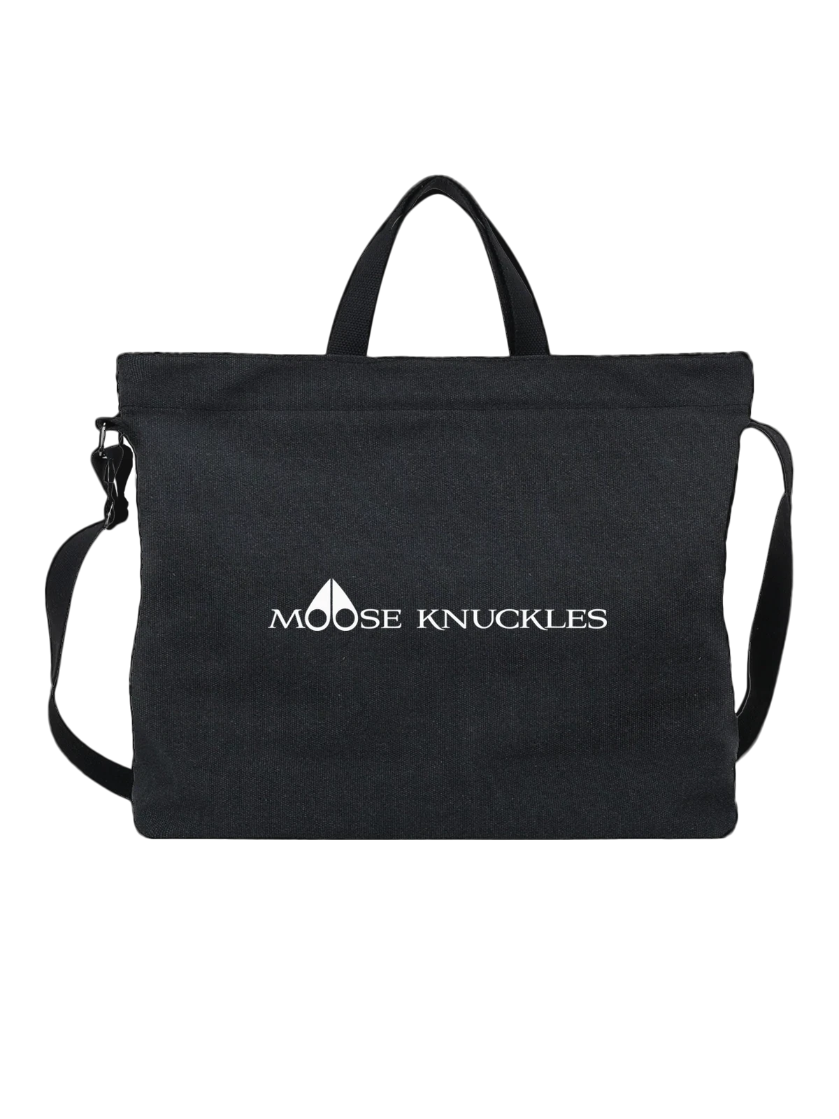 Сумка Moose Knuckles чёрная с принтом — пуховики и парки — Чёрная, фото 1