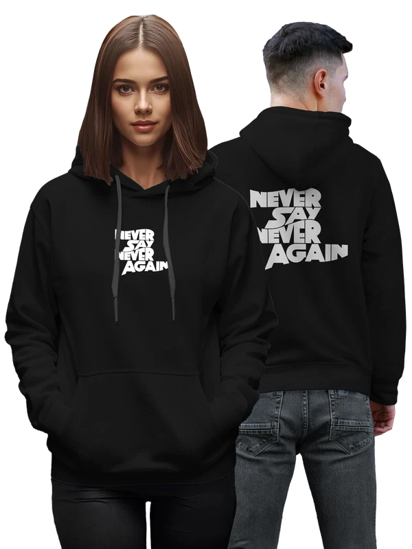Худи Never Say Never — Чёрная, фото 1