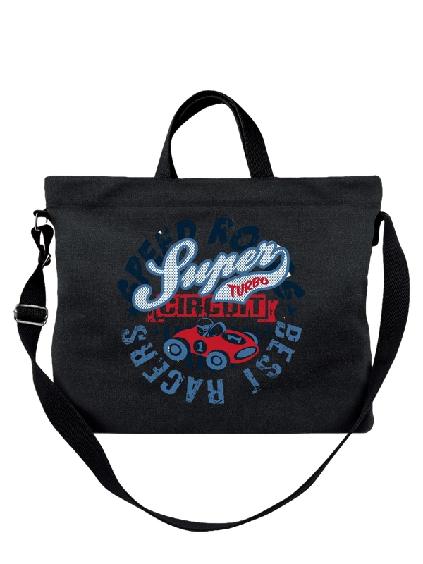 Сумка с гоночным авто super turbo racing — Чёрная, фото 1
