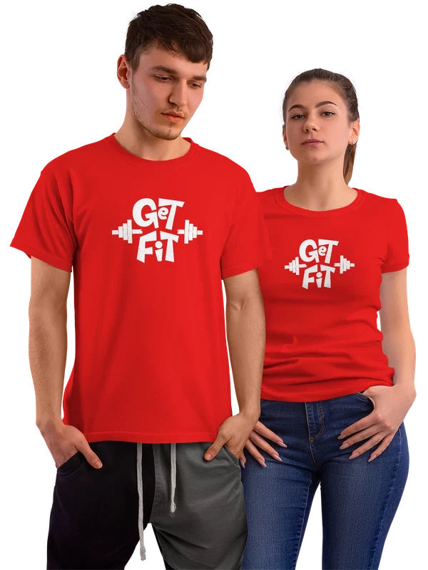 Футболка штанга get fit — Красная, фото 1