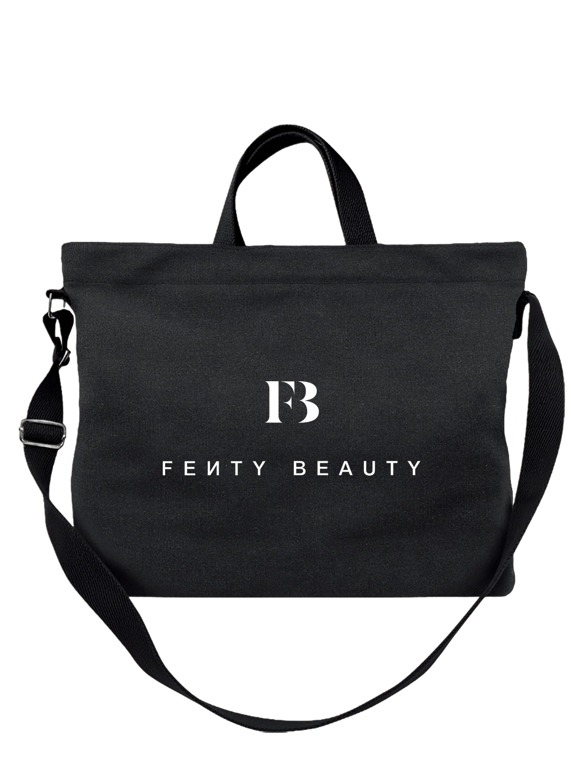 Сумка чёрная с принтом Fenty — fashion логотип — Чёрная, фото 1