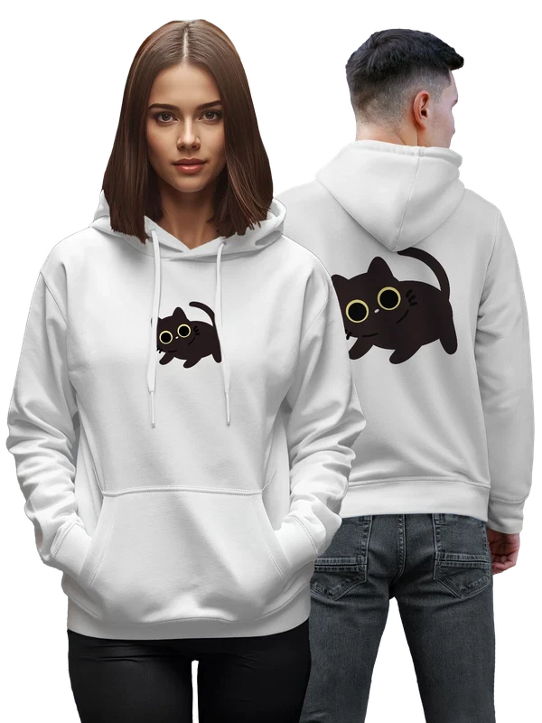 Худи с котом — Белая, фото 1
