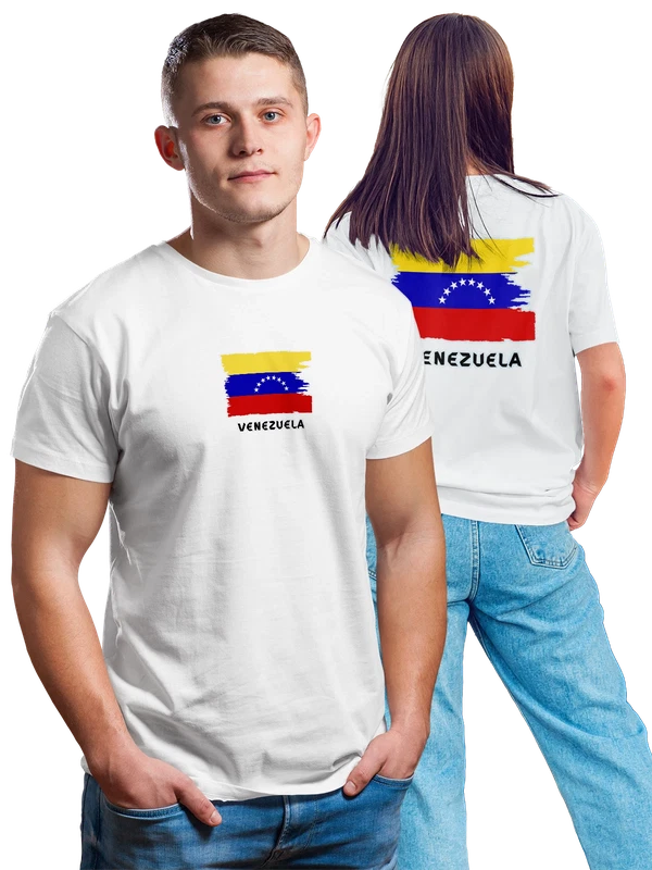 Футболка с флагом Венесуэлы Venezuela — Белая, фото 1