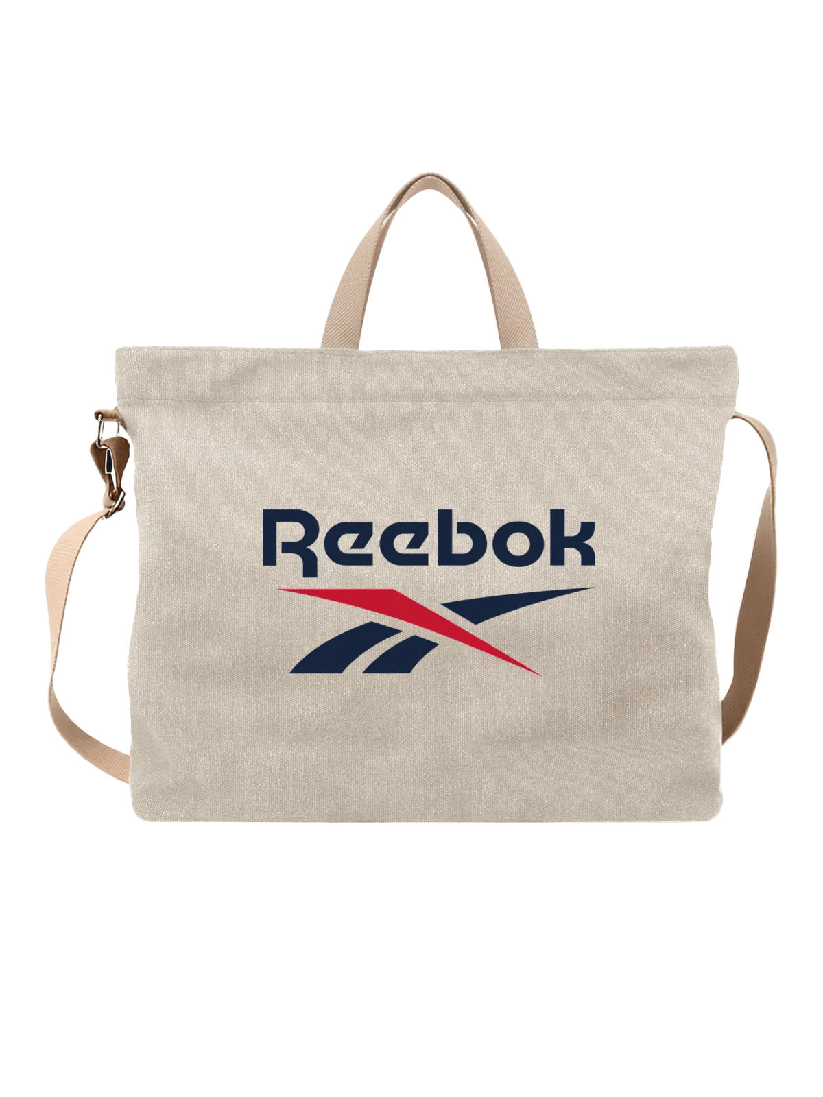 Сумка Reebok белая с принтом — ретро логотип — Белая, фото 1