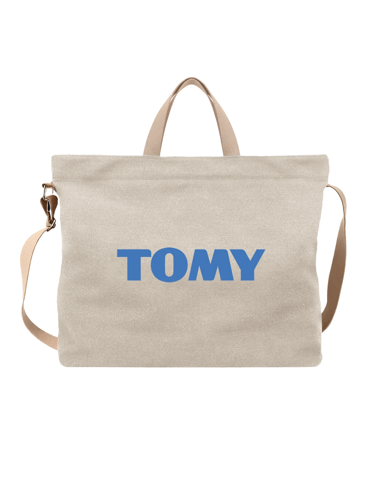 Сумка Tomy белая с принтом — современная айдентика — Белая, фото 1