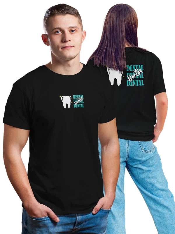 Футболка зуб dental doctor — Чёрная, фото 1