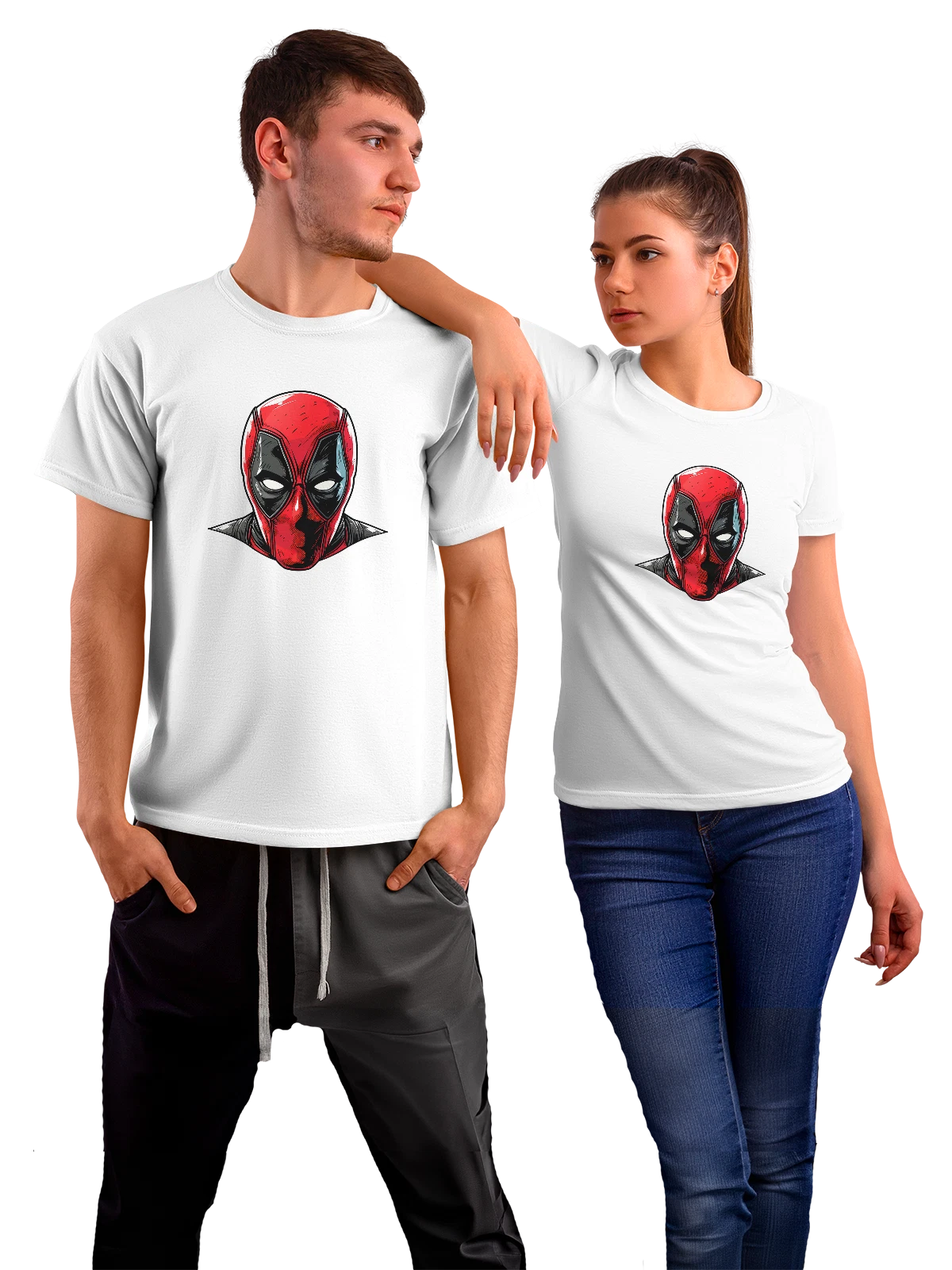 Футболка Дэдпул Deadpool белая с принтом — герой фильма — Белая, фото 1
