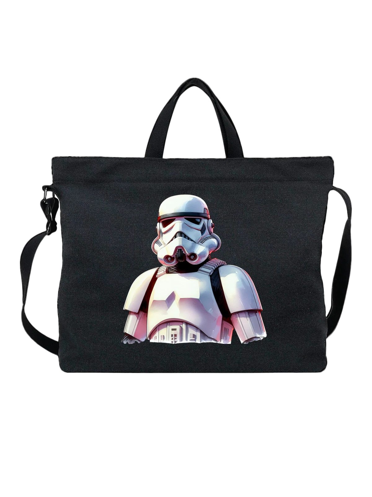Сумка чёрная с принтом Штурмовик Звездные войны Star Wars — фанатский принт — Чёрная, фото 1
