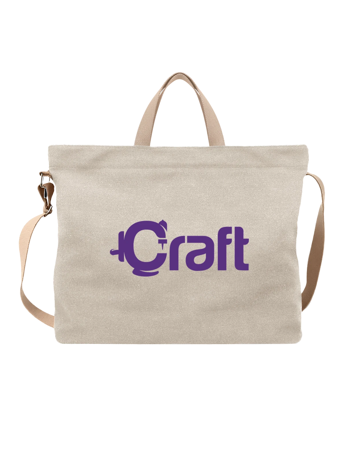 Сумка Craft белая с принтом — современная айдентика — Белая, фото 1