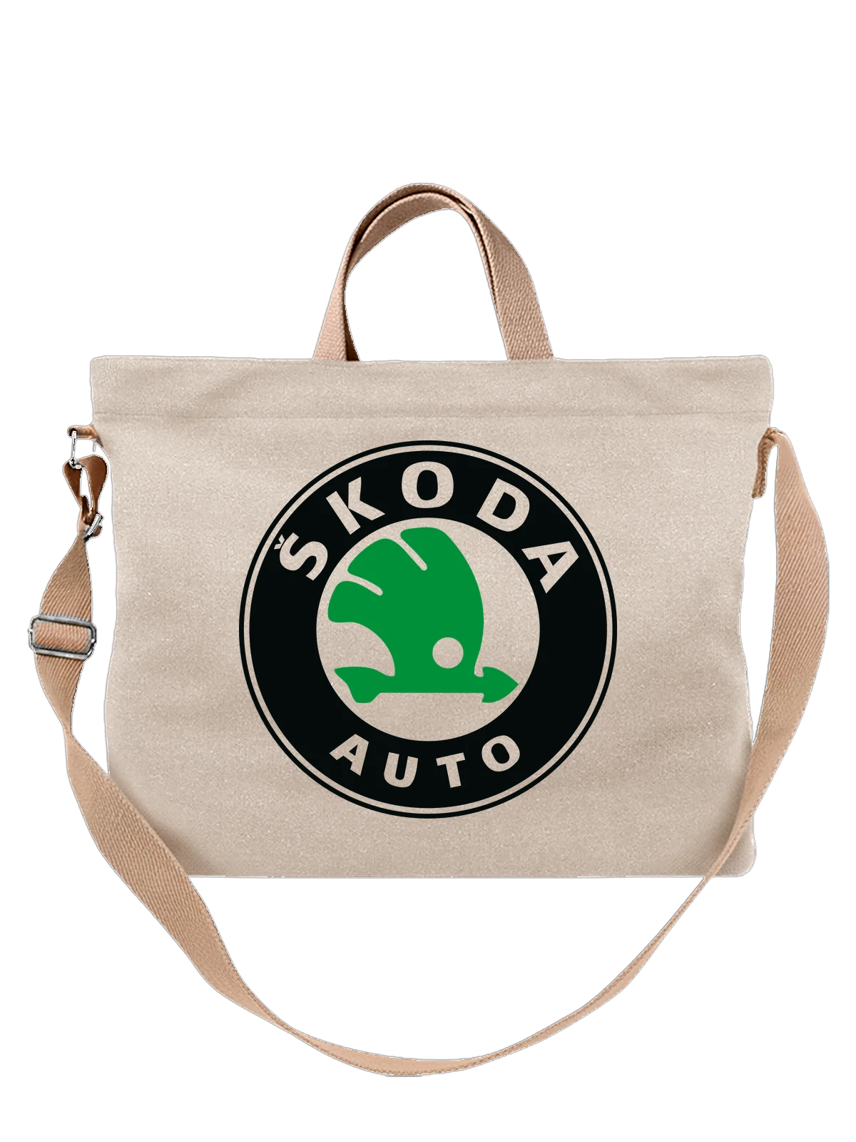 Сумка Skoda белая с принтом — путешествия по Европе — Белая, фото 1