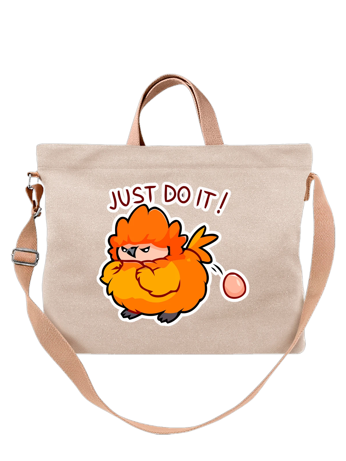 Сумка Птица Джилан just do it белая с принтом — компьютер — Белая, фото 1