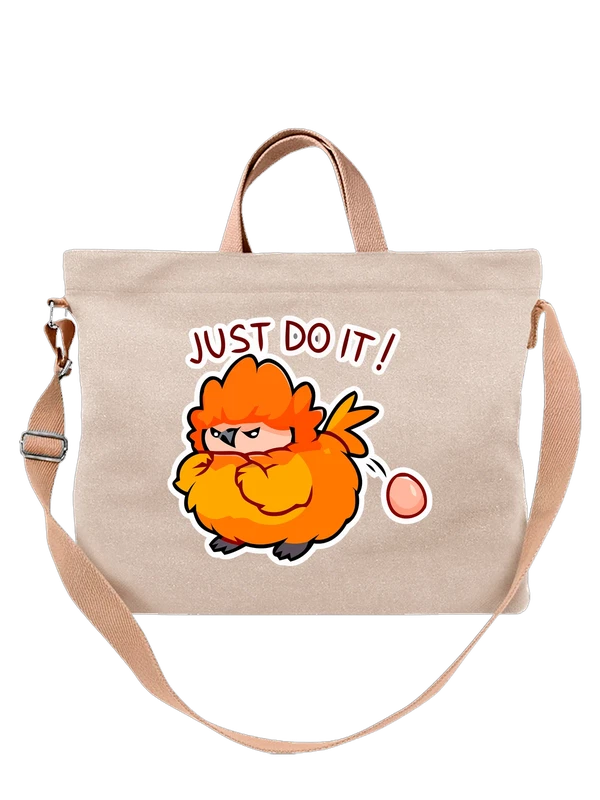 Сумка птица Джилан just do it — Белая, фото 1