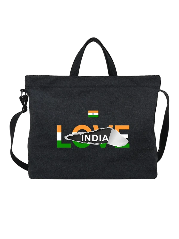 Сумка флаг Индии India — Чёрная, фото 1