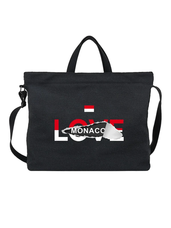 Сумка флаг Монако Monaco — Чёрная, фото 1