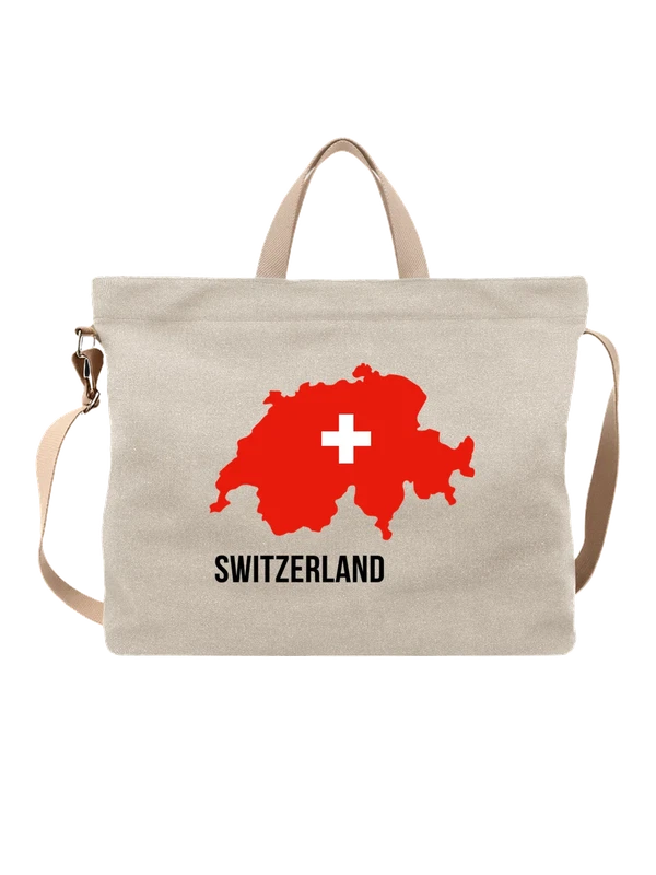 Сумка с флагом Швейцарии Switzerland — Белая, фото 1