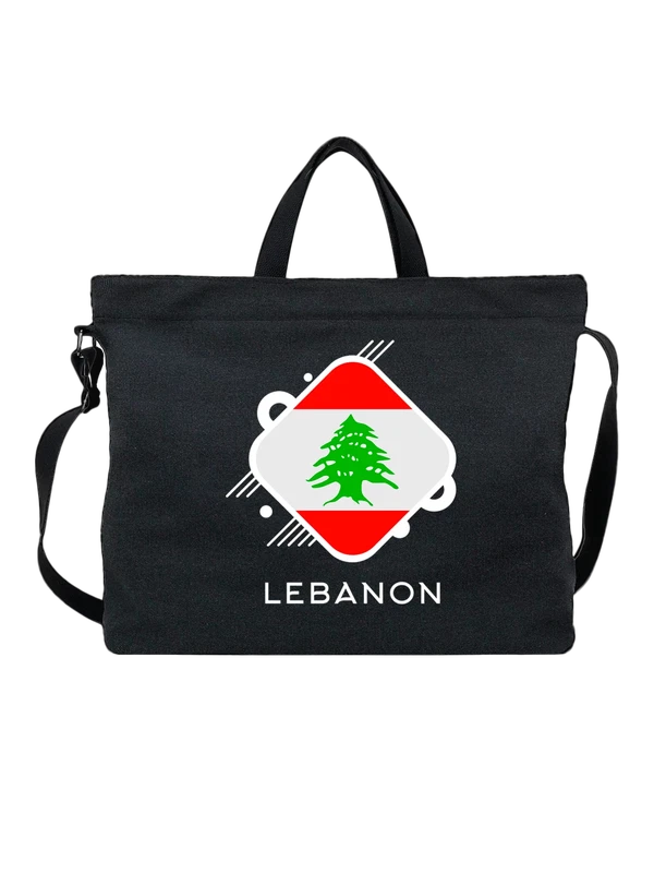 Сумка флаг Ливана Lebanon — Чёрная, фото 1