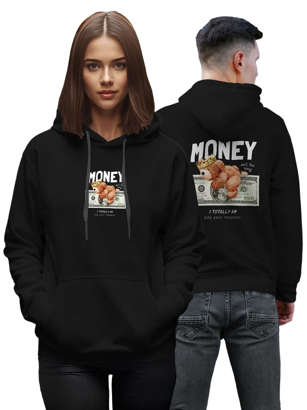 Худи медведь с короной money — Чёрная, фото 1