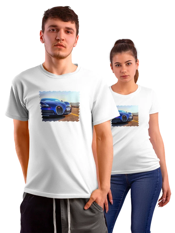 Футболка машина Bugatti — Белая, фото 1
