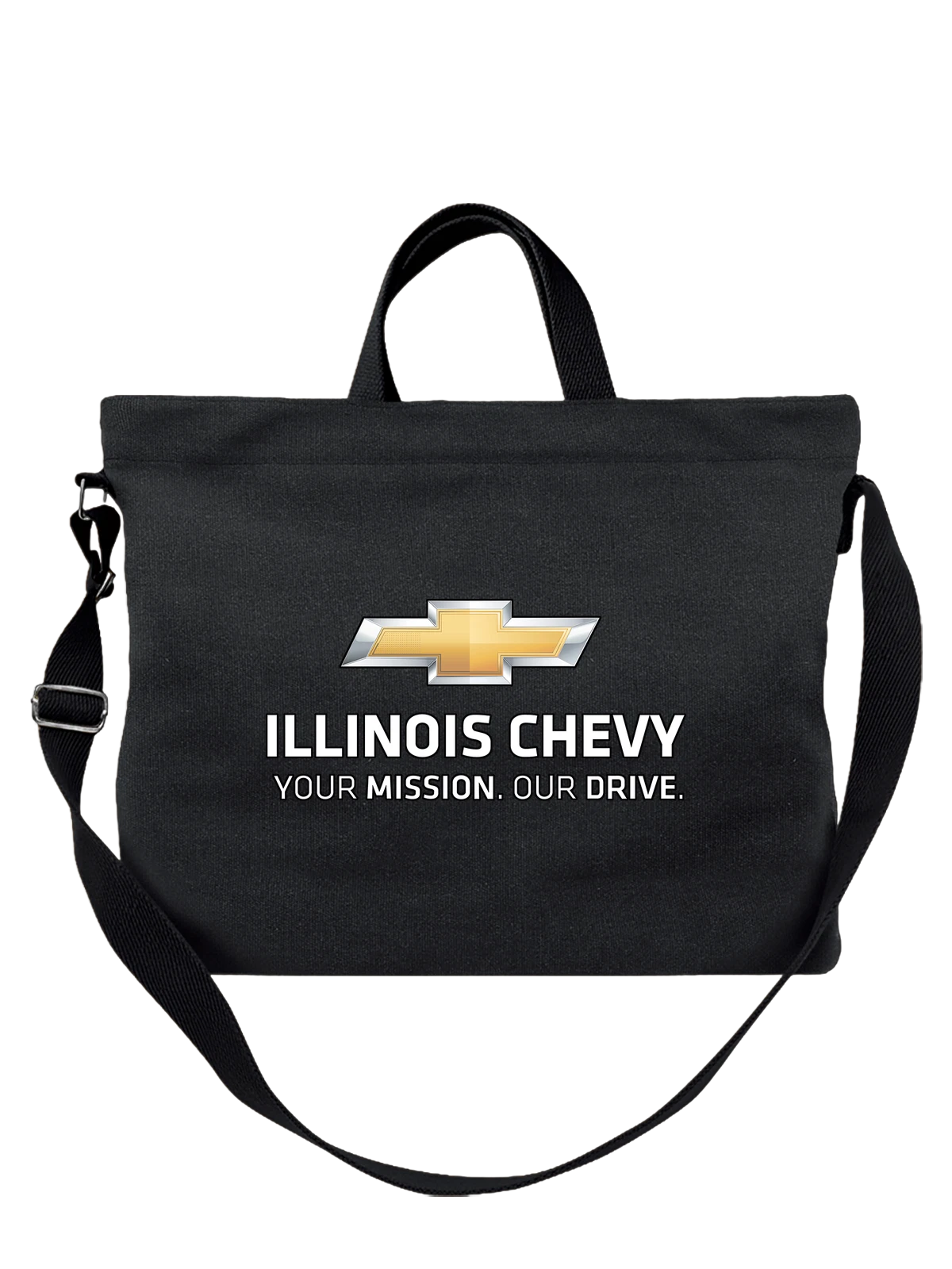 Сумка Chevrolet чёрная с принтом — контрастный принт — Чёрная, фото 1