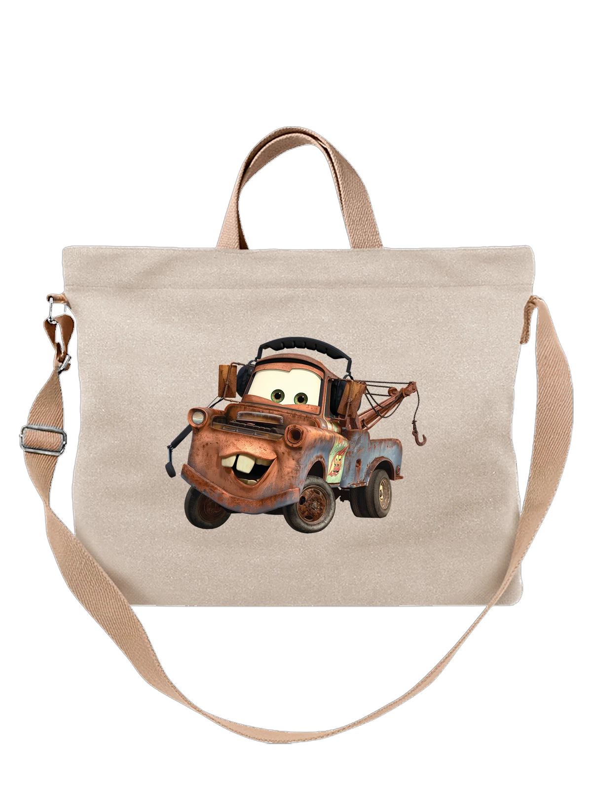 Сумка Тачки Мэтр Mater белая с принтом — гоночная машина — Белая, фото 1