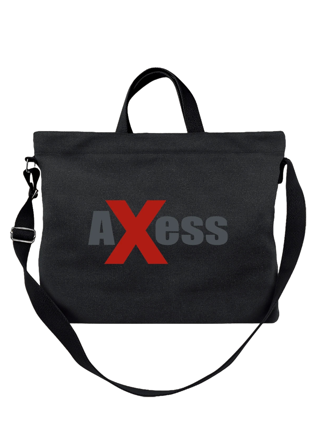 Сумка Axess чёрная с принтом — современная айдентика — Чёрная, фото 1