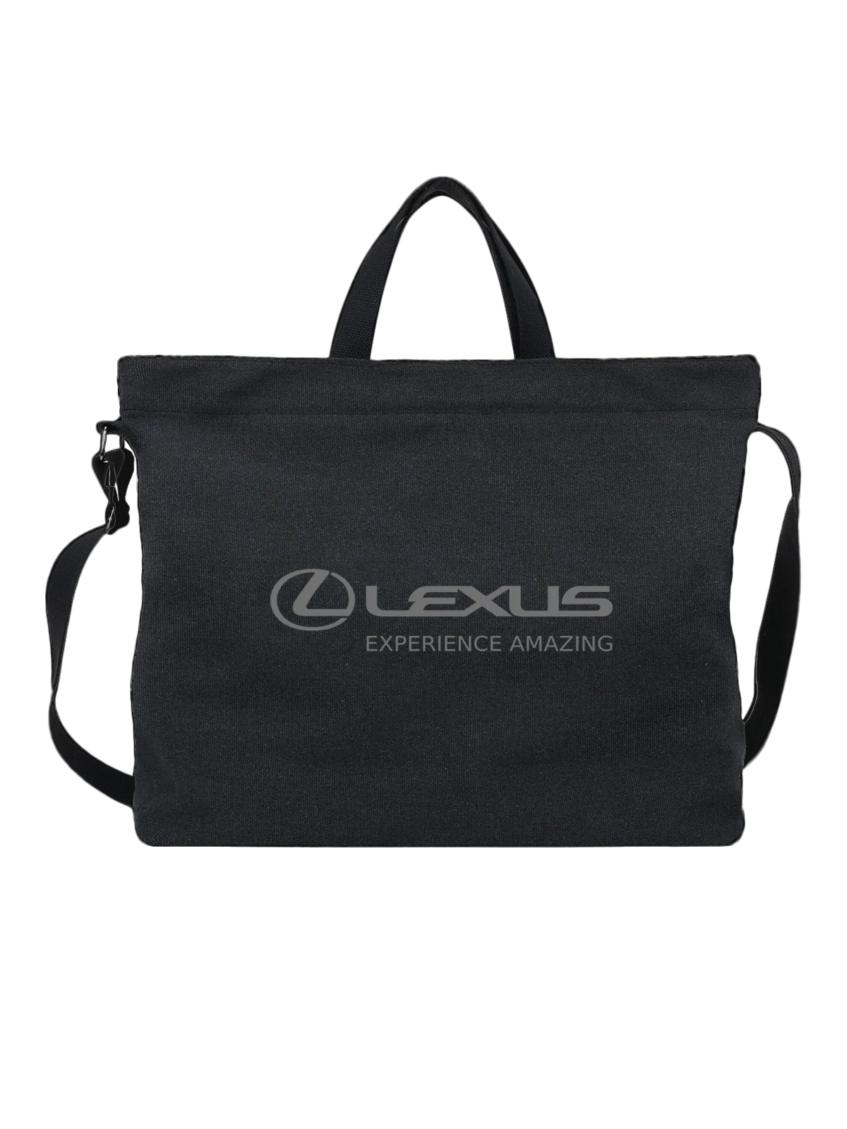 Сумка Lexus чёрная с принтом — рекламная фраза — Чёрная, фото 1