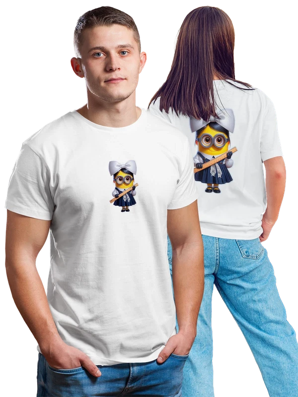Футболка с Миньоном Minion школа — Белая, фото 1