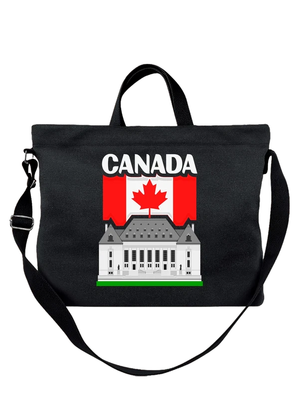 Сумка с флагом Канады Canada — Чёрная, фото 1