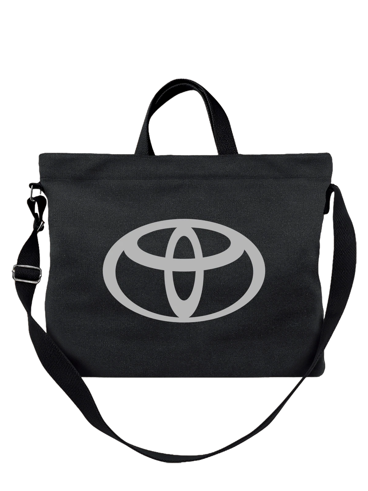 Сумка Toyota чёрная с принтом — одноцветный принт — Чёрная, фото 1