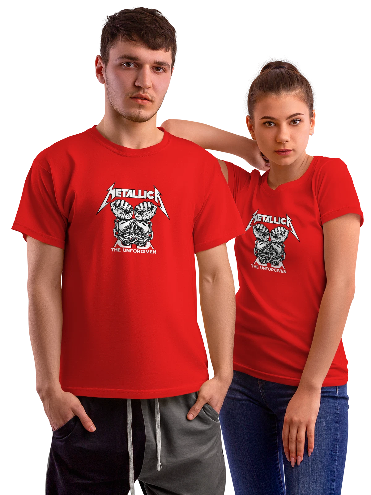 Футболка Metallica с логотипом красная с принтом — гитарная музыка — Красная, фото 1