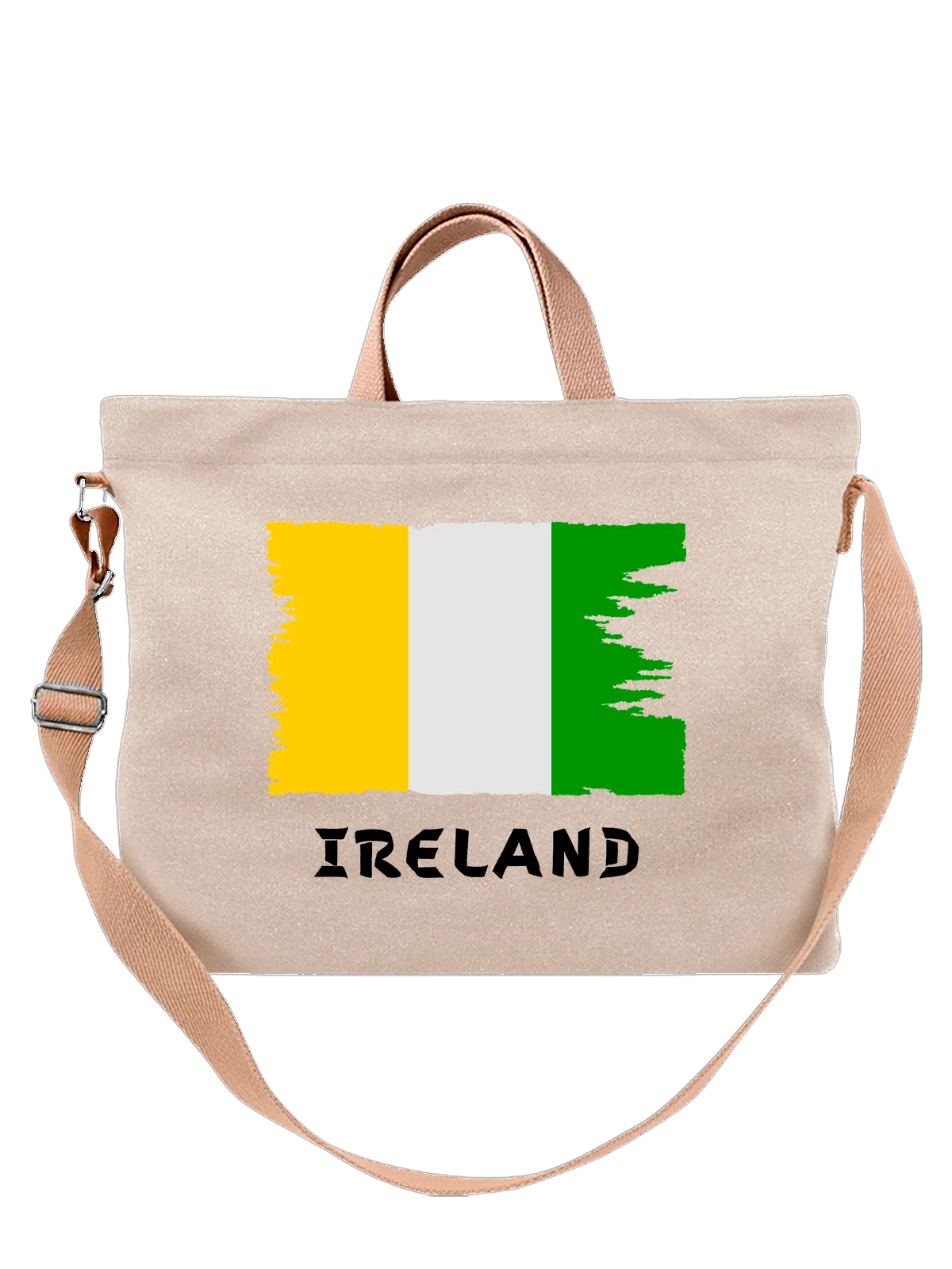 Сумка с флагом Ирландии Ireland белая с принтом — национальная символика — Белая, фото 1