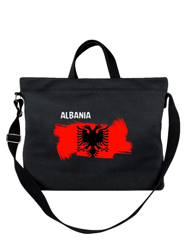 Сумка флаг Албании Albania — Чёрная, фото 1