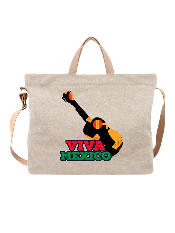 Сумка Мексика Viva Mexico и гитара — Белая, фото 1