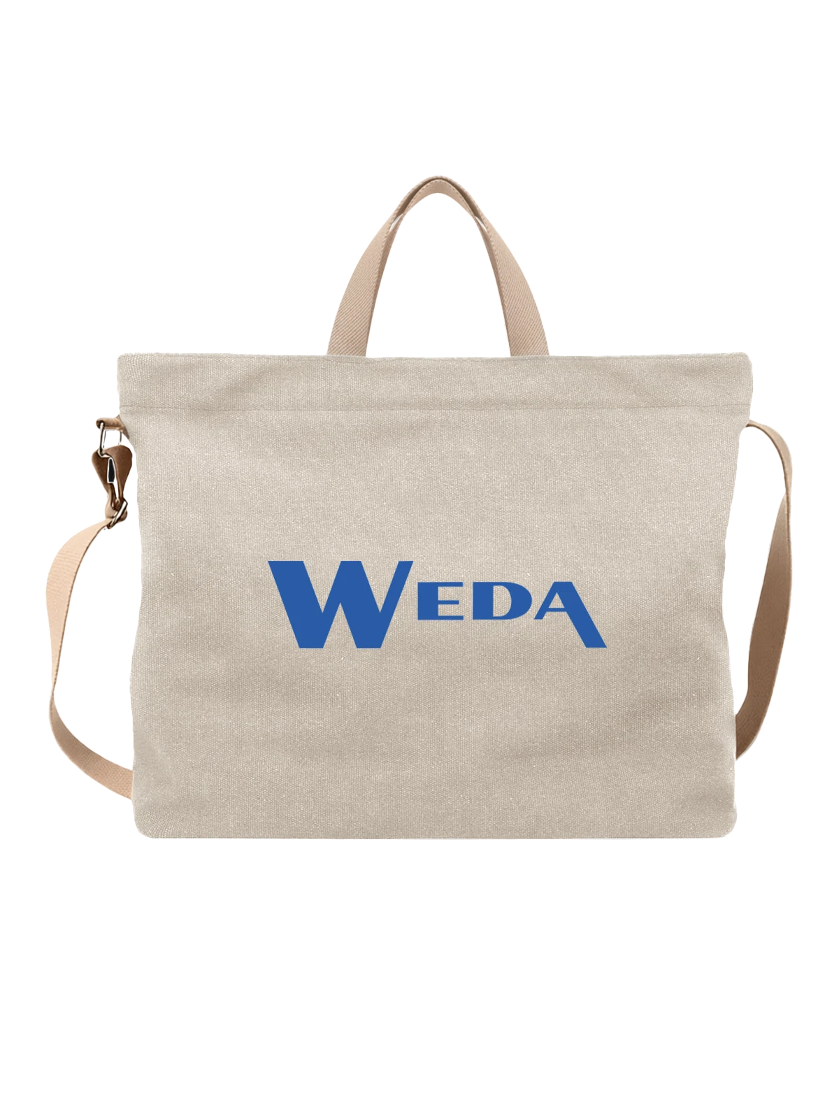 Сумка Weda белая с принтом — современная айдентика — Белая, фото 1
