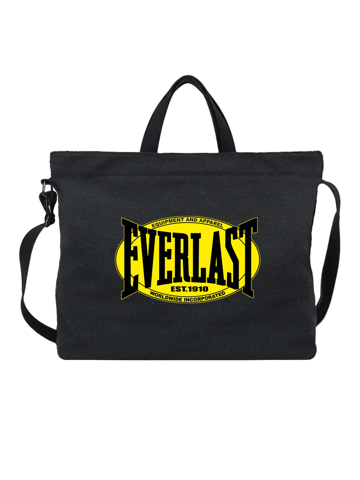 Сумка Everlast чёрная с принтом — американский боксерский бренд — Чёрная, фото 1
