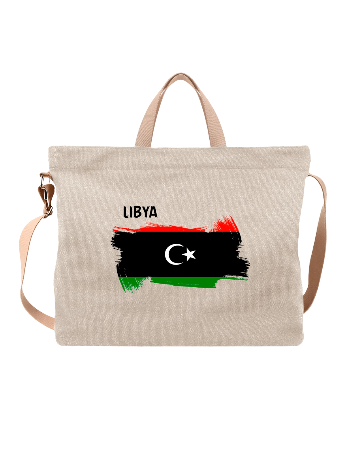 Сумка Флаг Ливии Libya белая с принтом — национальная символика — Белая, фото 1