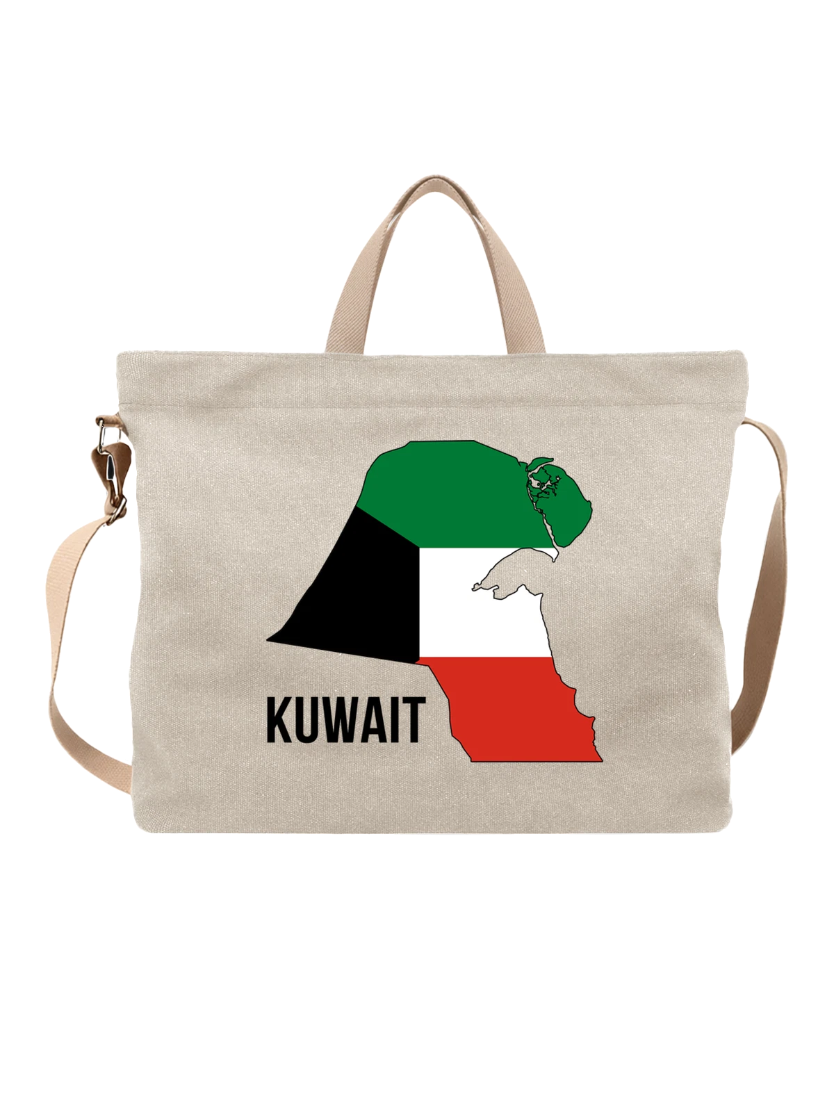 Сумка с флагом Кувейта Kuwait белая с принтом — национальная символика — Белая, фото 1