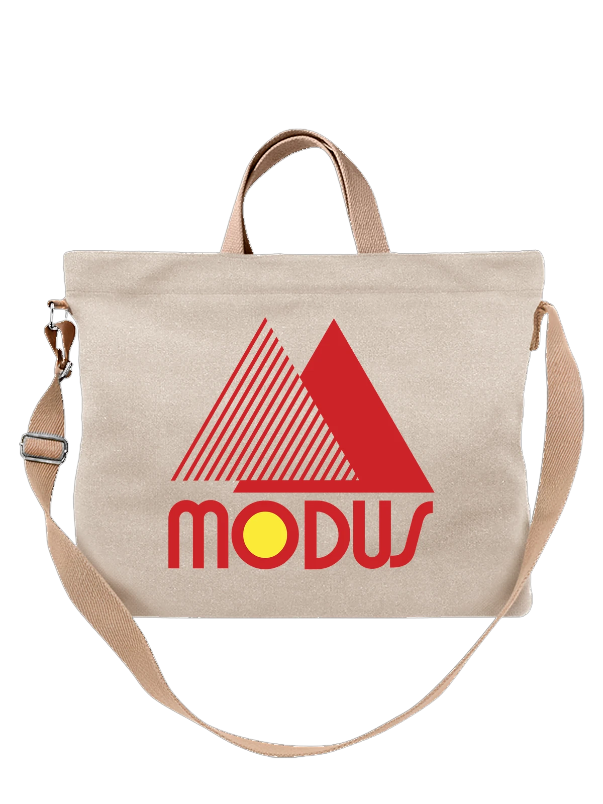 Сумка Modus белая с принтом — современная айдентика — Белая, фото 1