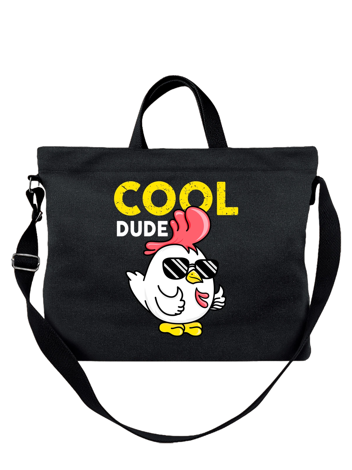Сумка Петух cool dude чёрная с принтом — дикая природа — Чёрная, фото 1
