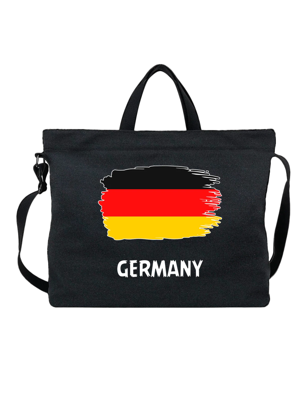 Сумка с флагом Германия Germany чёрная с принтом — национальная символика — Чёрная, фото 1