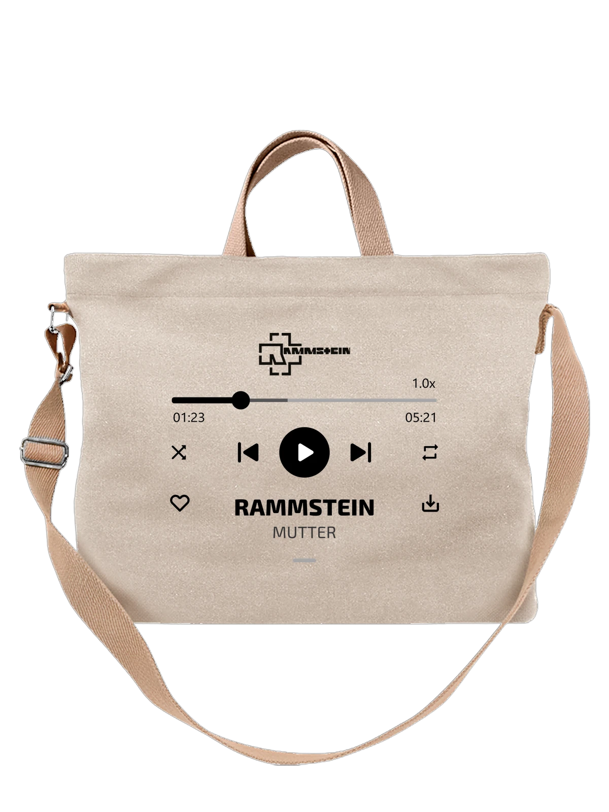 Сумка Rammstein Mutter Мама белая с принтом — гитарная музыка — Белая, фото 1