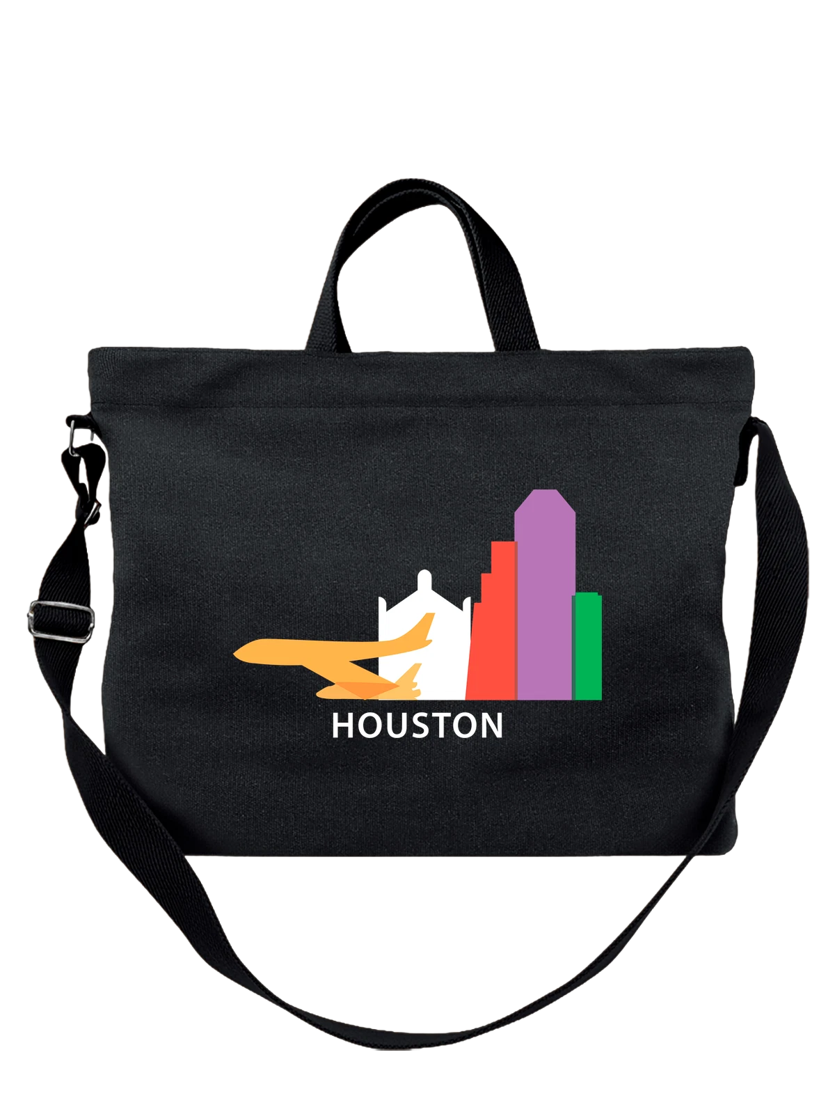 Сумка Хьюстон Houston чёрная с принтом — футболка подростку — Чёрная, фото 1