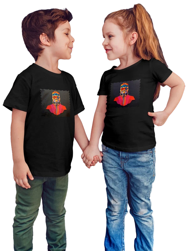 Футболка Графика Звездный Лорд Супергерои Marvel — Чёрная, фото 1