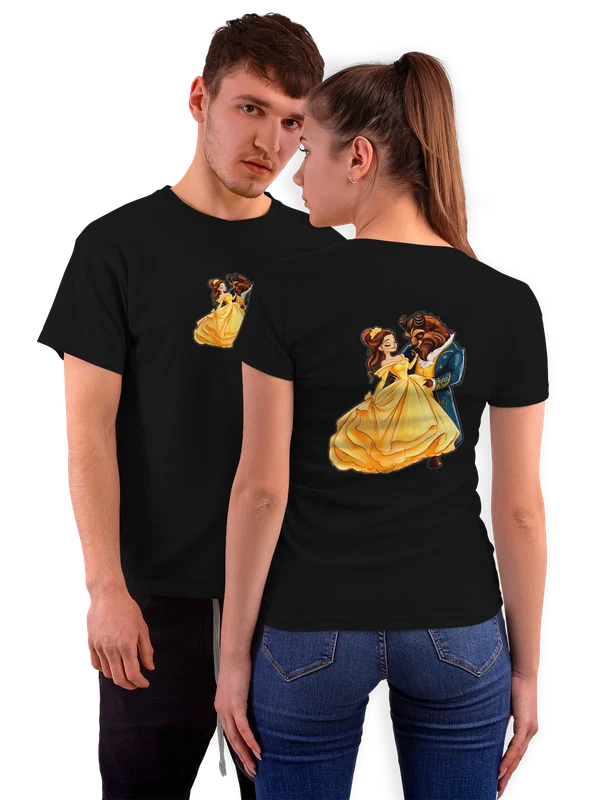Футболка Красавица и чудовище Beauty and the Beast — Чёрная, фото 1