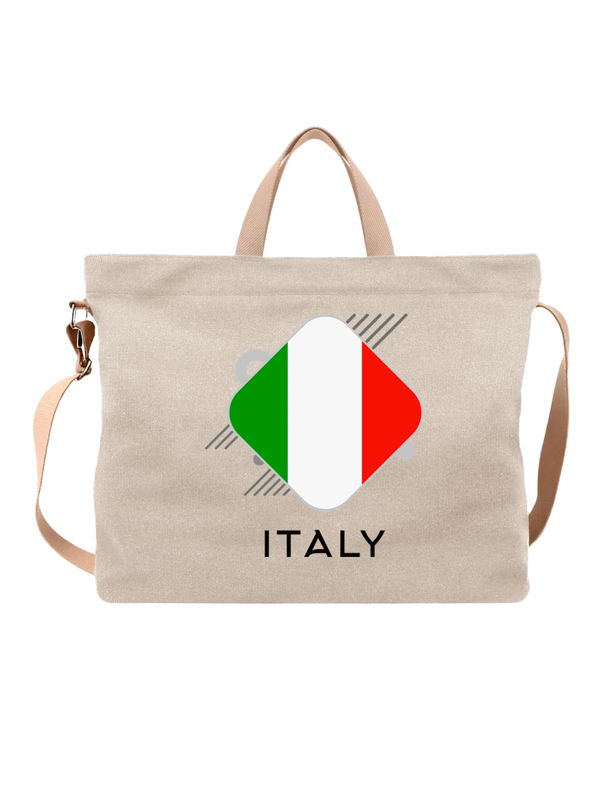Сумка Флаг Италия Italy белая с принтом — национальная символика — Белая, фото 1
