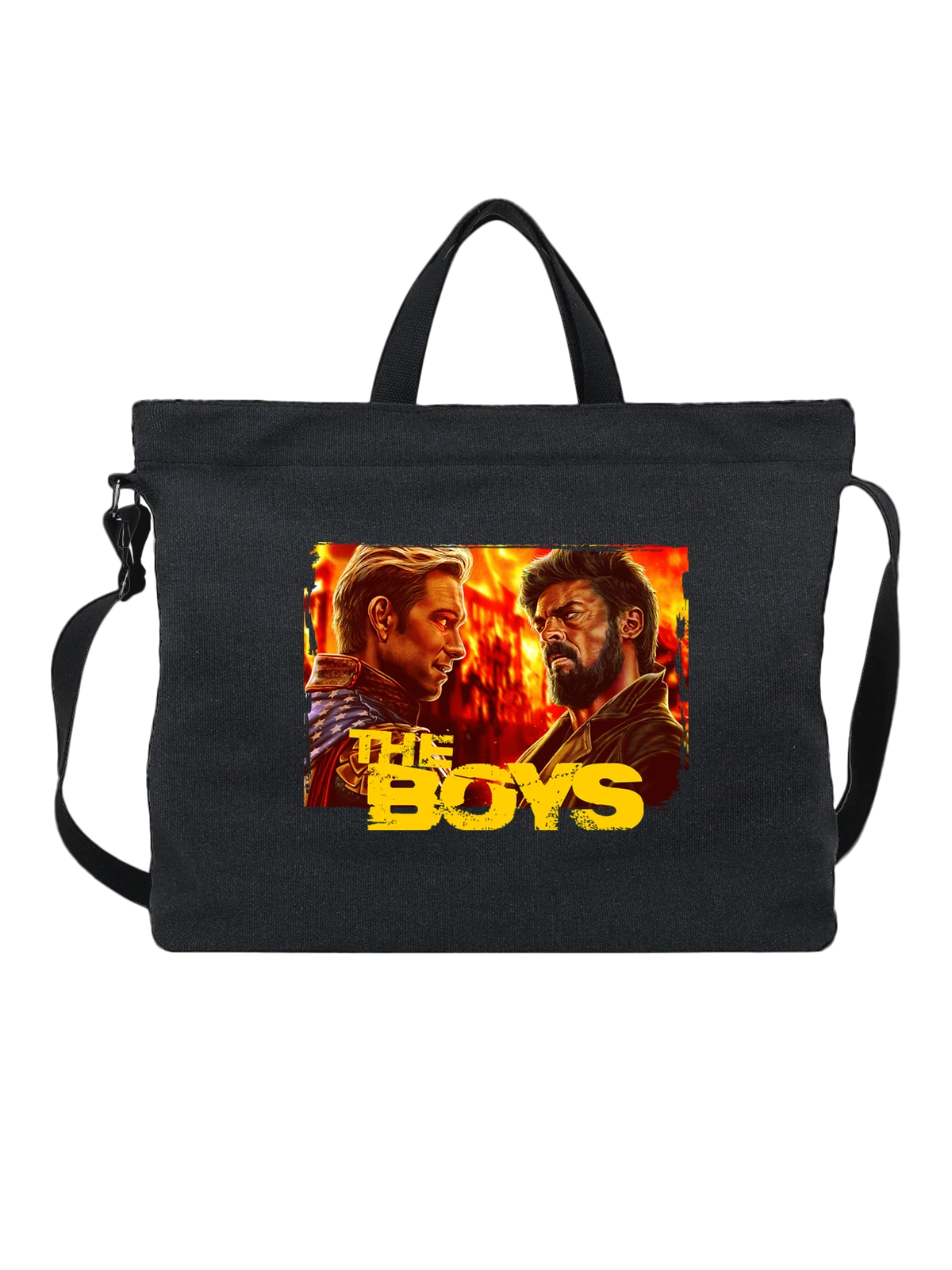 Сумка Пацаны the Boys чёрная с принтом — футболка подростку — Чёрная, фото 1