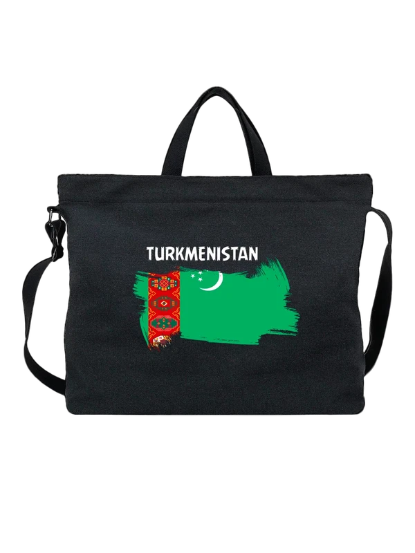 Сумка флаг Туркменистана Turkmenistan — Чёрная, фото 1