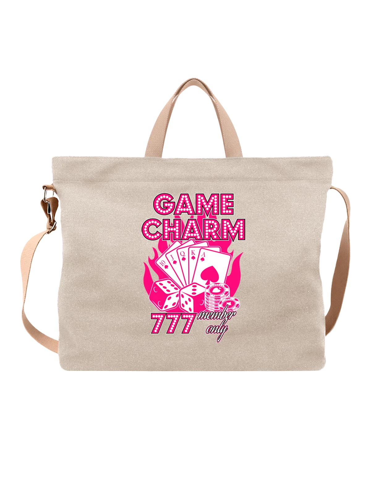 Сумка с картами game charm белая с принтом — подарок игроку — Белая, фото 1