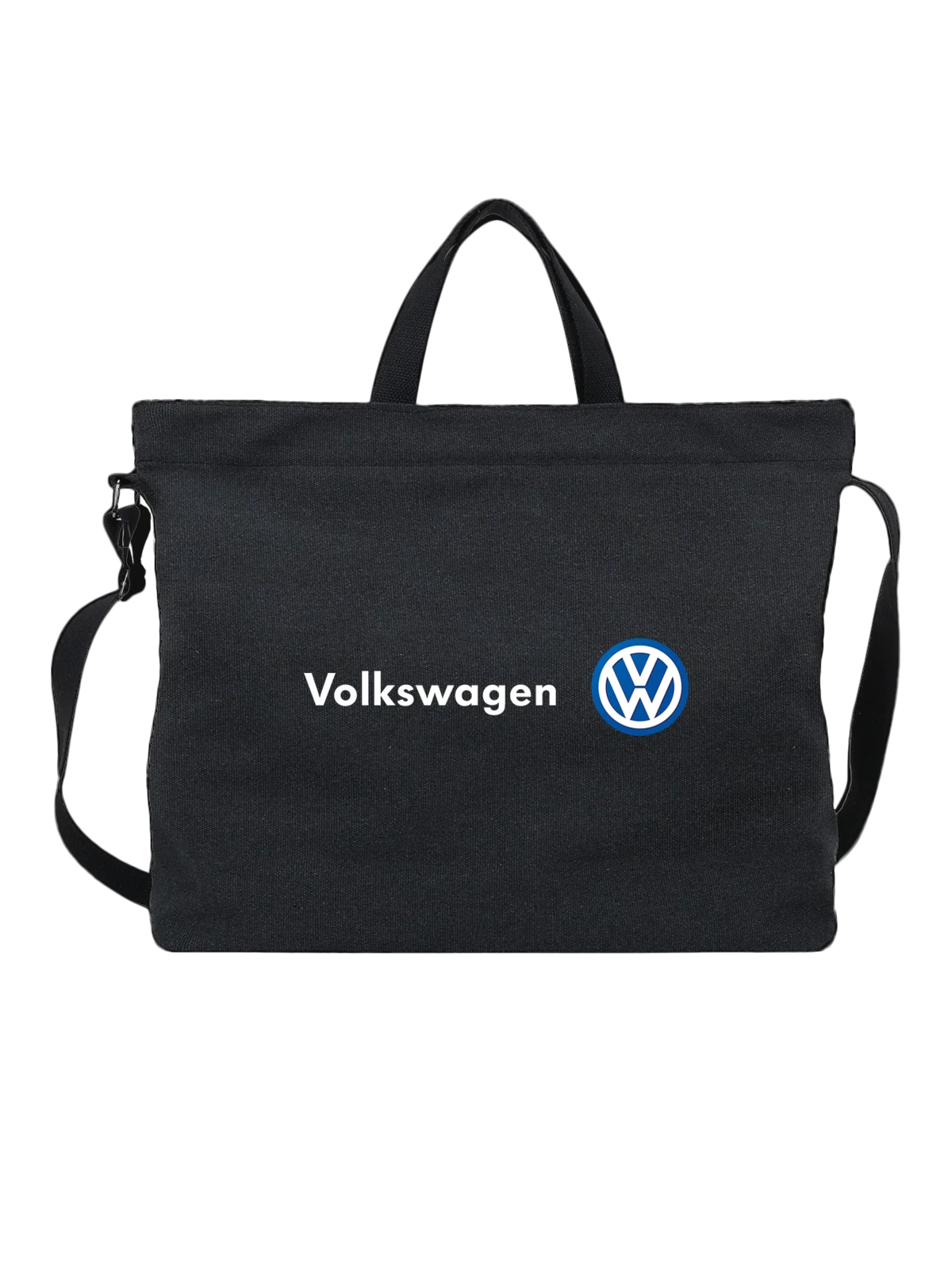 Сумка Volkswagen чёрная с принтом — лаконичная типографика — Чёрная, фото 1