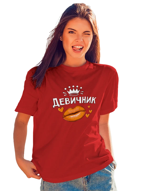 Футболка на девичник с короной — Красная, фото 1